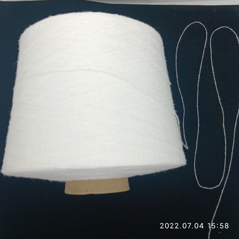 13NM ATY Polyester Napped Yarn Ecru